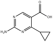 5-Pyrimidinecarboxylic acid, 2-amino-4-cyclopropyl- Structure