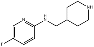 2-Pyridinamine, 5-fluoro-N-(4-piperidinylmethyl)- Structure