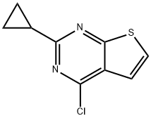 Thieno[2,3-d]pyrimidine, 4-chloro-2-cyclopropyl- Struktur