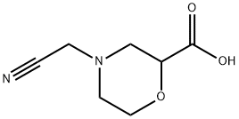 2-Morpholinecarboxylic acid, 4-(cyanomethyl)- Struktur