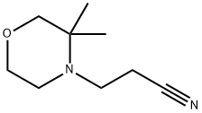 4-Morpholinepropanenitrile, 3,3-dimethyl Structure
