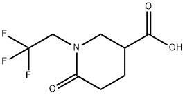 6-oxo-1-(2,2,2-trifluoroethyl)piperidine-3-carboxylic acid Struktur