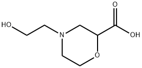 2-Morpholinecarboxylic acid, 4-(2-hydroxyethyl)- Structure