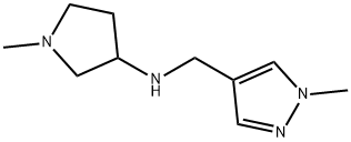 1H-Pyrazole-4-methanamine, 1-methyl-N-(1-methyl-3-pyrrolidinyl)- Struktur