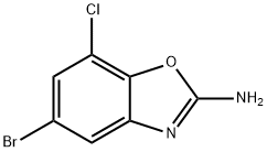 5-bromo-7-chloro-1,3-benzoxazol-2-amine Struktur