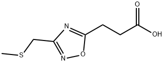 3-{3-[(methylsulfanyl)methyl]-1,2,4-oxadiazol-5-yl}propanoic acid Struktur