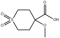 2H-Thiopyran-4-carboxylic acid, tetrahydro-4-methoxy-, 1,1-dioxide 化学構造式