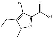 4-溴-5-乙基-1-甲基-1H-吡唑-3-羧酸,1248387-82-7,结构式