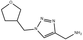 1H-1,2,3-Triazole-4-methanamine, 1-[(tetrahydro-3-furanyl)methyl]- Struktur