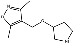 3,5-dimethyl-4-[(pyrrolidin-3-yloxy)methyl]-1,2-oxazole Structure