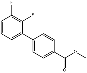 [1,1'-Biphenyl]-4-carboxylic acid, 2',3'-difluoro-, methyl ester 化学構造式