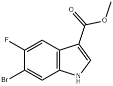 1H-Indole-3-carboxylic acid, 6-bromo-5-fluoro-, methyl ester Struktur