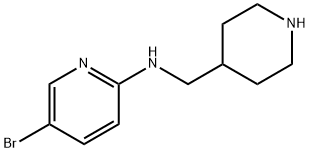 2-Pyridinamine, 5-bromo-N-(4-piperidinylmethyl)- Structure