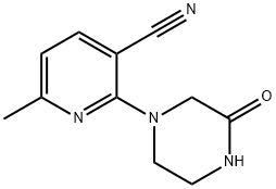 6-Methyl-2-(3-oxo-1-piperazinyl)-3-pyridinecarbonitrile Structure