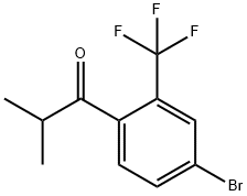 1-(4-溴-2-(三氟甲基)苯基)-2-甲基丙烷-1-酮,1249227-49-3,结构式