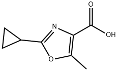 2-Cyclopropyl-5-methyloxazole-4-carboxylic acid Structure