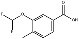 Benzoic acid, 3-(difluoromethoxy)-4-methyl- Structure