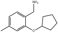 [2-(cyclopentyloxy)-4-methylphenyl]methanamine Struktur