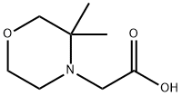 4-Morpholineacetic acid, 3,3-dimethyl Structure