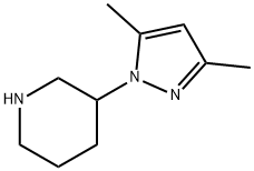 3-(3,5-dimethyl-1H-pyrazol-1-yl)piperidine Struktur