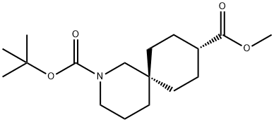 MESO-(6R,9R)-2-叔-丁基 9-甲基 2-氮杂螺[5.5]十一烷-2,9-二甲酸基酯, 1251010-86-2, 结构式