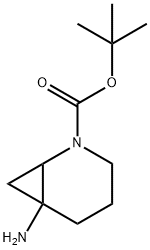 2-Azabicyclo[4.1.0]heptane-2-carboxylic acid, 6-amino-, 1,1-dimethylethyl ester Struktur