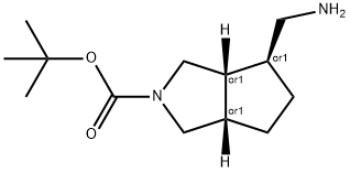 Racemic-(3aR,4S,6aS)-tert-butyl 4-(aminomethyl)hexahydrocyclopenta[c]pyrrole-2(1H)-carboxylate Structure