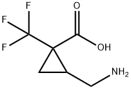 Cyclopropanecarboxylic acid, 2-(aminomethyl)-1-(trifluoromethyl)- Structure