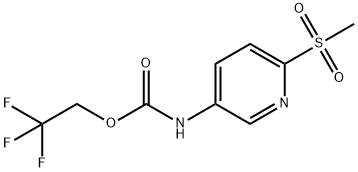 Carbamic acid, N-[6-(methylsulfonyl)-3-pyridinyl]-, 2,2,2-trifluoroethyl ester Structure