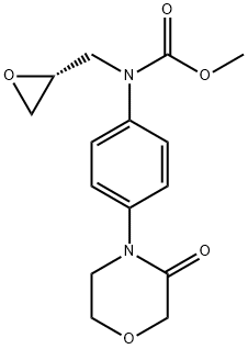 Carbamic acid, N-[(2R)-2-oxiranylmethyl]-N-[4-(3-oxo-4-morpholinyl)phenyl]-, methyl ester,1252018-08-8,结构式