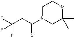 1-(2,2-dimethylmorpholin-4-yl)-3,3,3-trifluoroprop
an-1-one Struktur