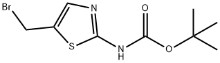 (5-(溴甲基)噻唑-2-基)氨基甲酸叔丁酯, 1252572-60-3, 结构式