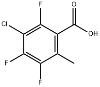 Benzoic acid, 3-chloro-2,4,5-trifluoro-6-methyl- Structure