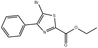 5-bromo-4-phenyl-thiazole-2-carboxylic acid ethyl ester 化学構造式