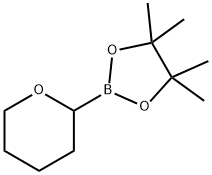 4,4,5,5-四甲基-2-(四氢-2H-吡喃-2-基)-1,3,2-二氧硼烷 结构式