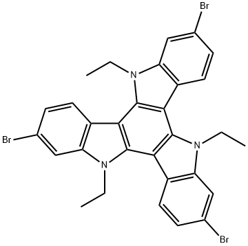 1253392-69-6 2,7,12-TRIBROMO-5,10,15-TRIETHYL-10,15-DIHYDRO-5H-DIINDOLO[3,2-A:3',2'-C]CARBAZOLE