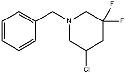 1-Benzyl-5-chloro-3,3-difluoro-piperidine Struktur