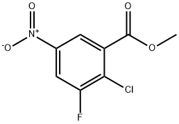 2-氯-3-氟-5-硝基苯甲酸甲酯, 1256260-39-5, 结构式