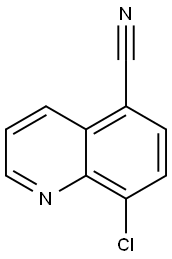 5-Quinolinecarbonitrile, 8-chloro- 化学構造式