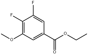 3,4-二氟-5-甲氧基苯甲酸乙酯, 1256469-95-0, 结构式