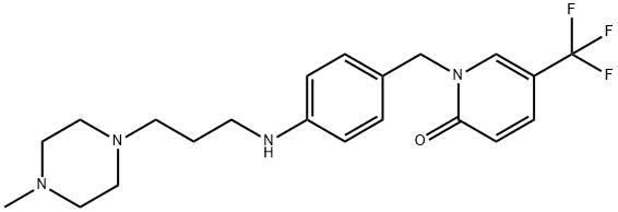 2(1H)-Pyridinone, 1-[[4-[[3-(4-methyl-1-piperazinyl)propyl]amino]phenyl]methyl]-5-(trifluoromethyl)- Structure