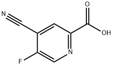 2-Pyridinecarboxylic acid, 4-cyano-5-fluoro- 化学構造式