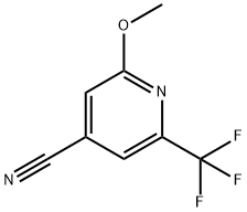 4-Pyridinecarbonitrile, 2-methoxy-6-(trifluoromethyl)-,1256788-85-8,结构式