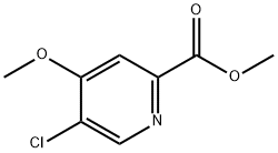 5-chloro-4-methoxy-2-Pyridinecarboxylic acidmethyl ester Struktur