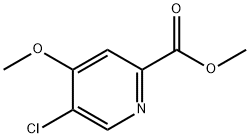 5-chloro-4-methoxy-2-Pyridinecarboxylic acidmethyl ester 化学構造式