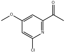 Ethanone, 1-(6-chloro-4-methoxy-2-pyridinyl)- Structure