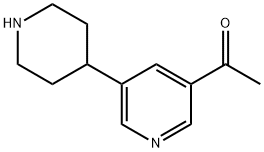 Ethanone, 1-[5-(4-piperidinyl)-3-pyridinyl]- 结构式