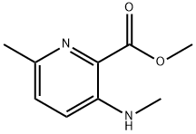 2-Pyridinecarboxylic acid, 6-methyl-3-(methylamino)-, methyl ester 化学構造式