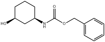 Carbamic acid, N-[(1R,3S)-3-hydroxycyclohexyl]-, phenylmethyl ester Struktur