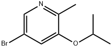 Pyridine, 5-bromo-2-methyl-3-(1-methylethoxy)- Structure